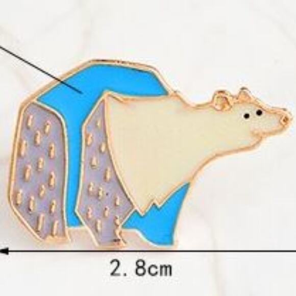 Polar Bear Pin Brooch - Picture 1 of 2